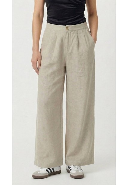 Pantalón Largo Semilla En Lino Para Mujer