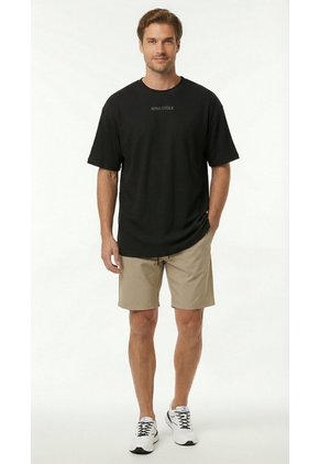 Camiseta Manga Corta Negra Oversize Para Hombre