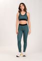 Legging Verde Con Cortes Y Elástico Para Mujer de Belife