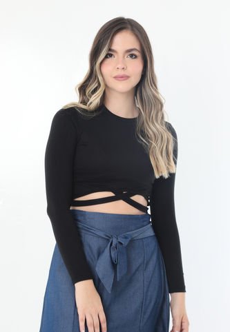 Camiseta Manga Larga Para Mujer Belife.- Belife