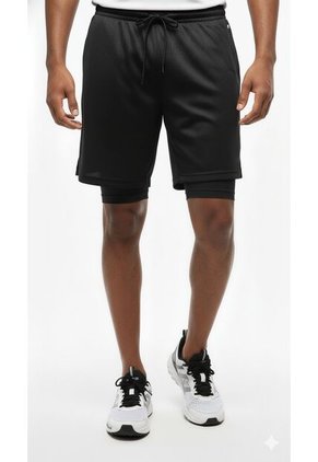 Pantaloneta Deportiva Negra Con Ciclista Para Hombre
