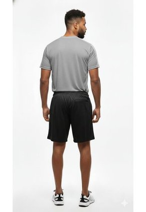 Pantaloneta Deportiva Negra Con Ciclista Para Hombre
