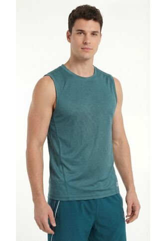 Camiseta Deportiva Manga Sisa Verde Para Hombre Belife