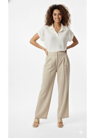 Pantalón Café En Lino Para Mujer Belife