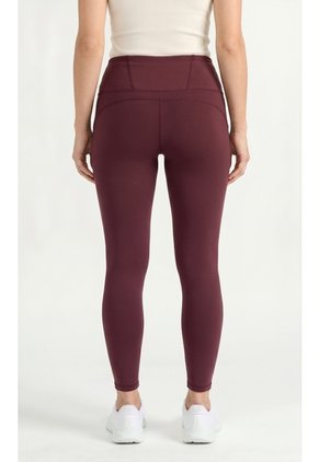 Leggings Burgundy Para Mujer Con Control De Abdomen