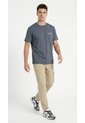 Camiseta Manga Corta Azul Con Estampado Para Hombre de Belife