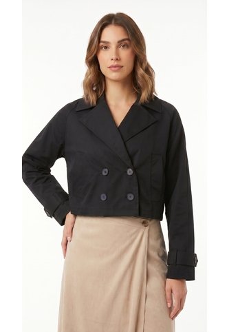 Chaqueta Negra Corta Para Mujer Belife