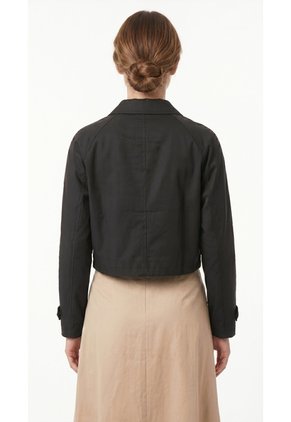 Chaqueta Negra Corta Para Mujer