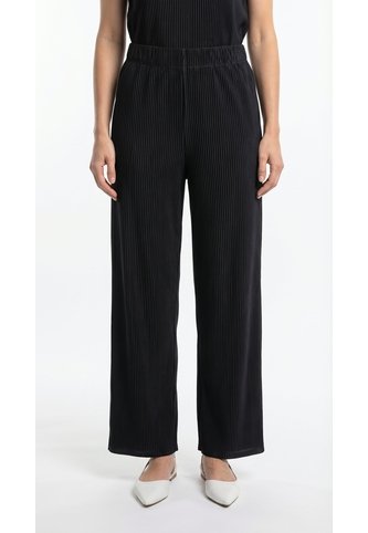 Pantalón Negro Plisado Para Mujer Belife