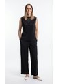Pantalón Negro Plisado Para Mujer de Belife