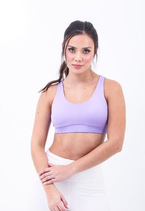 Top Deportivo Morado Lavanda Con Cargaderas Cruzadas Para Mujer Belife