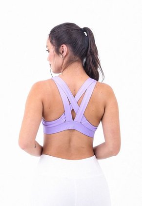 Top Deportivo Morado Lavanda Con Cargaderas Cruzadas Para Mujer Belife