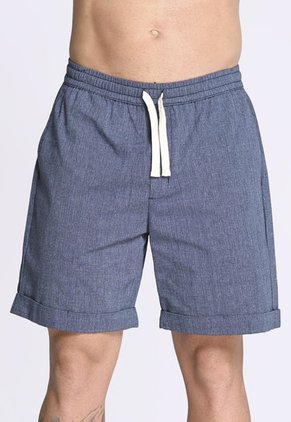 Bermuda Regular Azul Para Hombre En Algodón