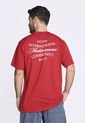 Camiseta Manga Corta Estampada Rojo Para Hombre En Poliéster de Belife