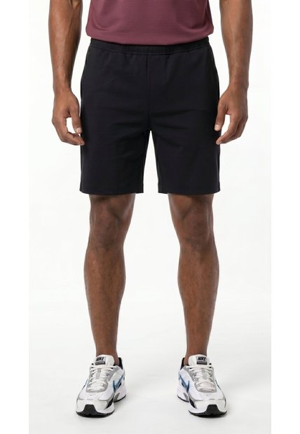 Bermuda Negra En Tejido De Punto Para Hombre