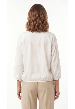Camisa Ivory Manga 3/4 Para Mujer