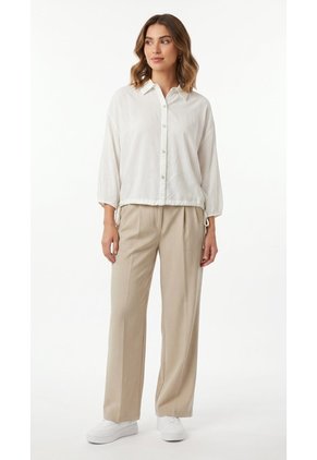 Camisa Ivory Manga 3/4 Para Mujer