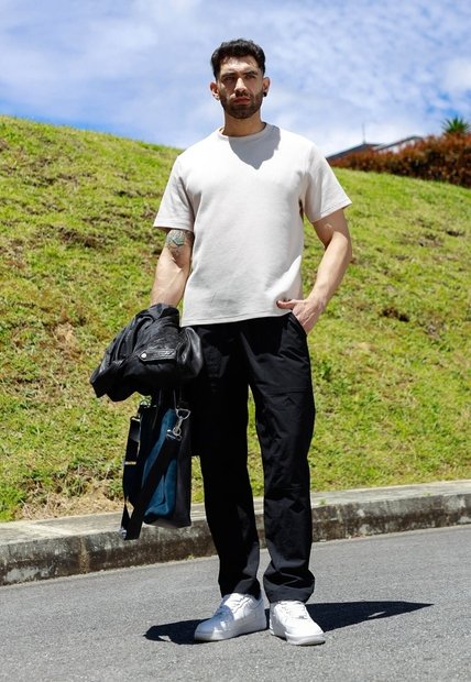 Camiseta Oversize Manga Corta Arena Para Hombre