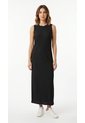 Vestido Largo Negro Ajustado Para Mujer de Belife