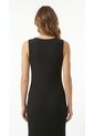 Vestido Largo Negro Ajustado Para Mujer de Belife