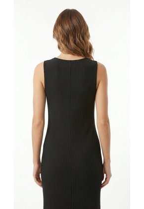 Vestido Largo Negro Ajustado Para Mujer