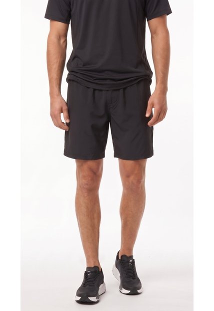 Pantaloneta Deportiva Negra Con Ciclista Interno Para Hombre