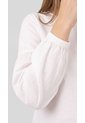 Camiseta Ivory Manga Larga Con Abertura En Espalda Para Mujer de Belife