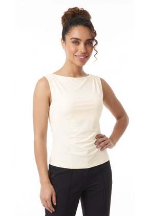 Blusa Ivory Manga Sisa Con Recogido Para Mujer