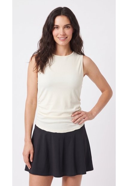 Camiseta Deportiva Manga Sisa Ivory Para Mujer