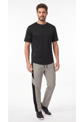 Jogger Deportivo Taupe Con Bloques Para Hombre