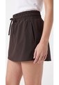 Falda Deportiva Café Con Ciclista Interno Para Mujer de Belife