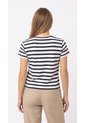 Camiseta Ivory De Rayas Azules Para Mujer de Belife