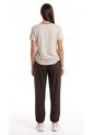 Pantalón Deportivo Café Con Bota Ajustable Para Mujer de Belife