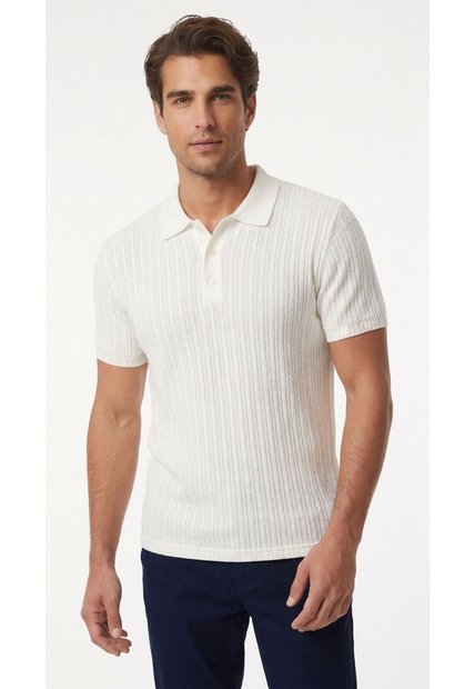 Polo Ivory Texturizado Para Hombre