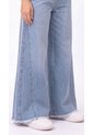 Jean Wide Leg Claro Con Cortes Verticales Para Mujer de Belife