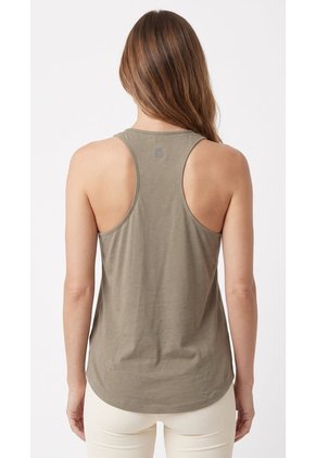 Camiseta Deportiva Taupe Manga Sisa Para Mujer
