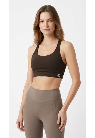 Top Deportivo Chocolate Con Tiras Cruzadas Para Mujer Belife