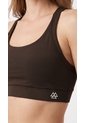 Top Deportivo Chocolate Con Tiras Cruzadas Para Mujer de Belife