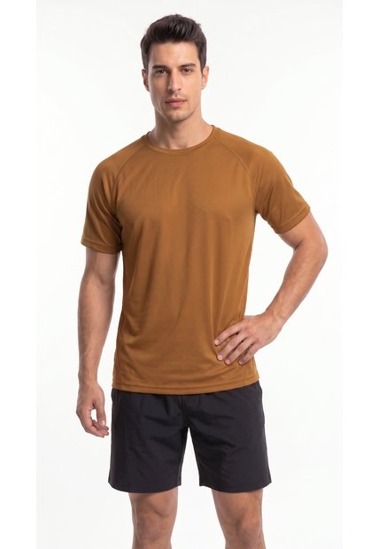 Camiseta Deportiva Café Para Hombre