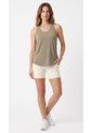 Camiseta Deportiva Taupe Manga Sisa Para Mujer de Belife