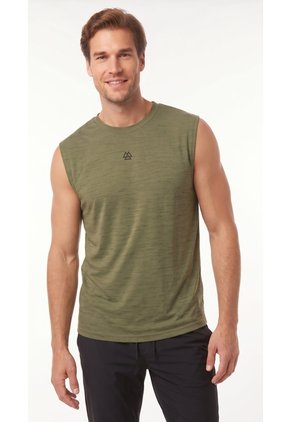 Camiseta Deportiva Manga Sisa Verde Para Hombre