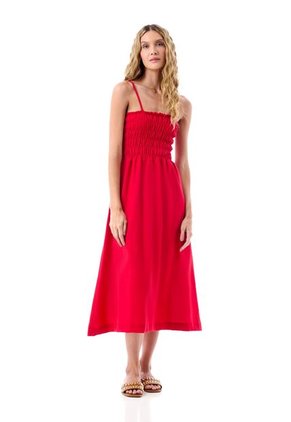 Vestido Resortado Y Cargaderas