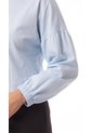 Camiseta Azul Claro Manga Larga Con Abertura En Espalda Para Mujer de Belife