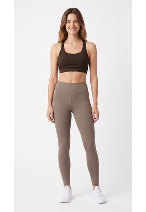 Top Deportivo Chocolate Con Tiras Cruzadas Para Mujer