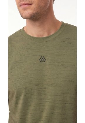Camiseta Deportiva Manga Sisa Verde Para Hombre