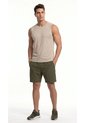Pantaloneta Deportiva Verde Oscuro Con Ciclista Interno Para Hombre de Belife