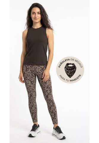 Legging Taupe Estampado Con Pañoleta Para Mascota Belife
