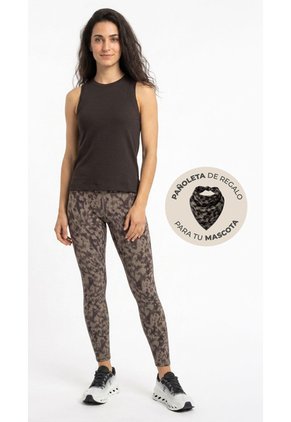 Legging Taupe Estampado Con Pañoleta Para Mascota