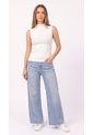 Camiseta Ivory Manga Sisa Con Cuello Alto Para Mujer de Belife