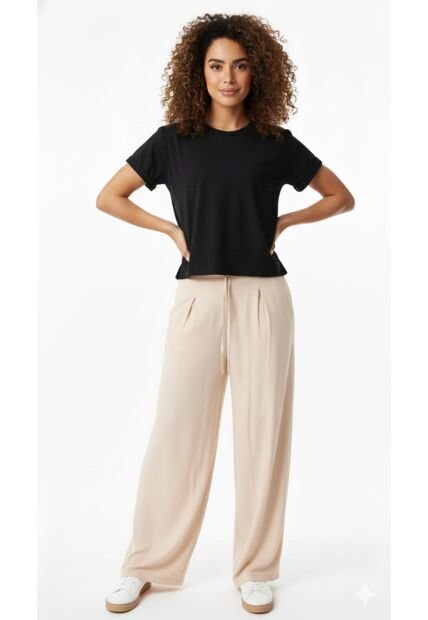 Camiseta Manga Corta Negra Para Mujer